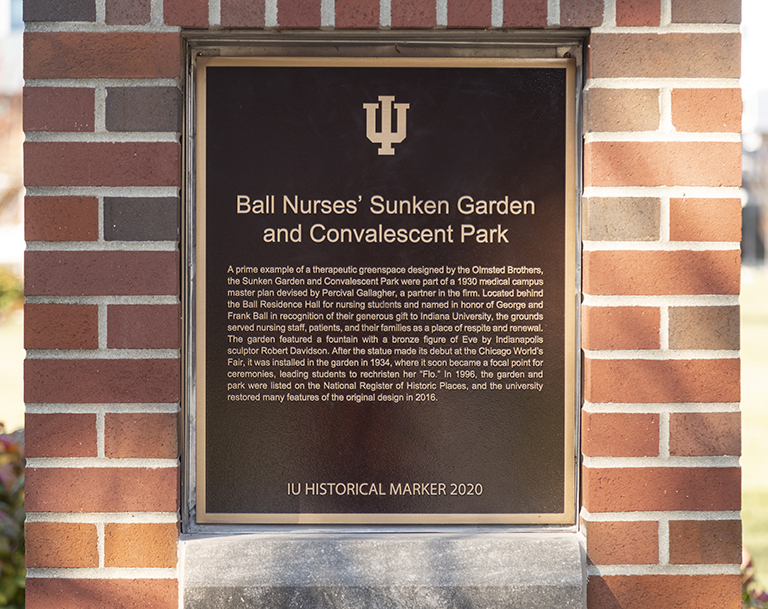Ball Nurses' Sunken Garden and Convalescent Park: Marker Pages: IU  Historical Marker Program: Signature Projects: Indiana University  Bicentennial: Indiana University